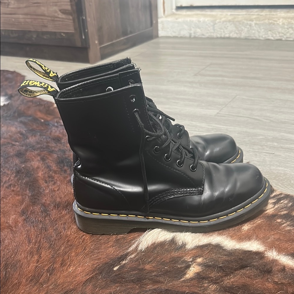 Dr. Martens Black Leather Womens Boots
